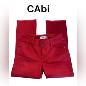 CAbi Women's High Low Crop Red Size 4 Cotton
